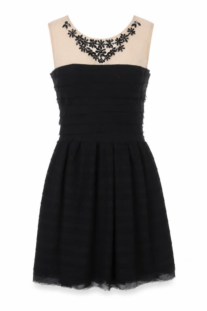 Jolie Moi Women's Black A-Line Dress, Size 10, Party