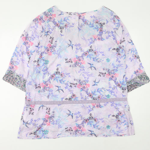 Marks and Spencer Women's Multicoloured Floral Blouse 18