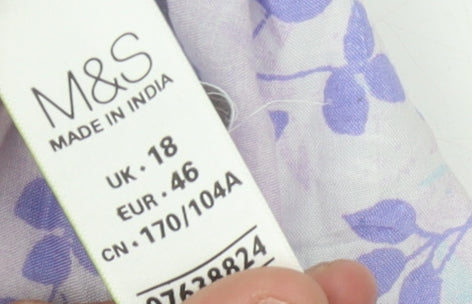 Marks and Spencer Women's Multicoloured Floral Blouse 18