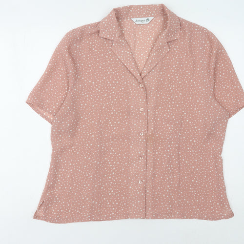 Jumper Women's Pink Polka Dot Blouse Size 16