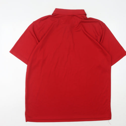 UltraClub Men's Red Polo Shirt Large