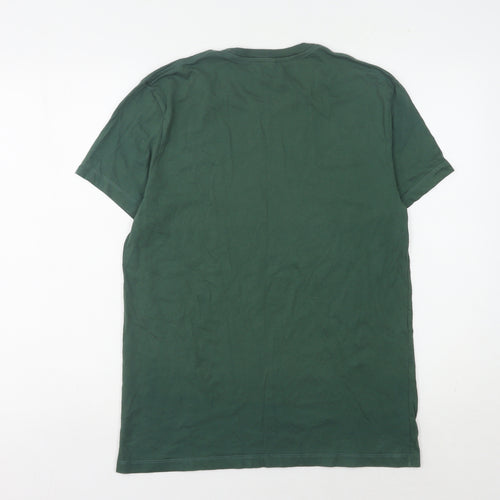 Jack Wills Men's Green T-Shirt, Size S, Crew Neck