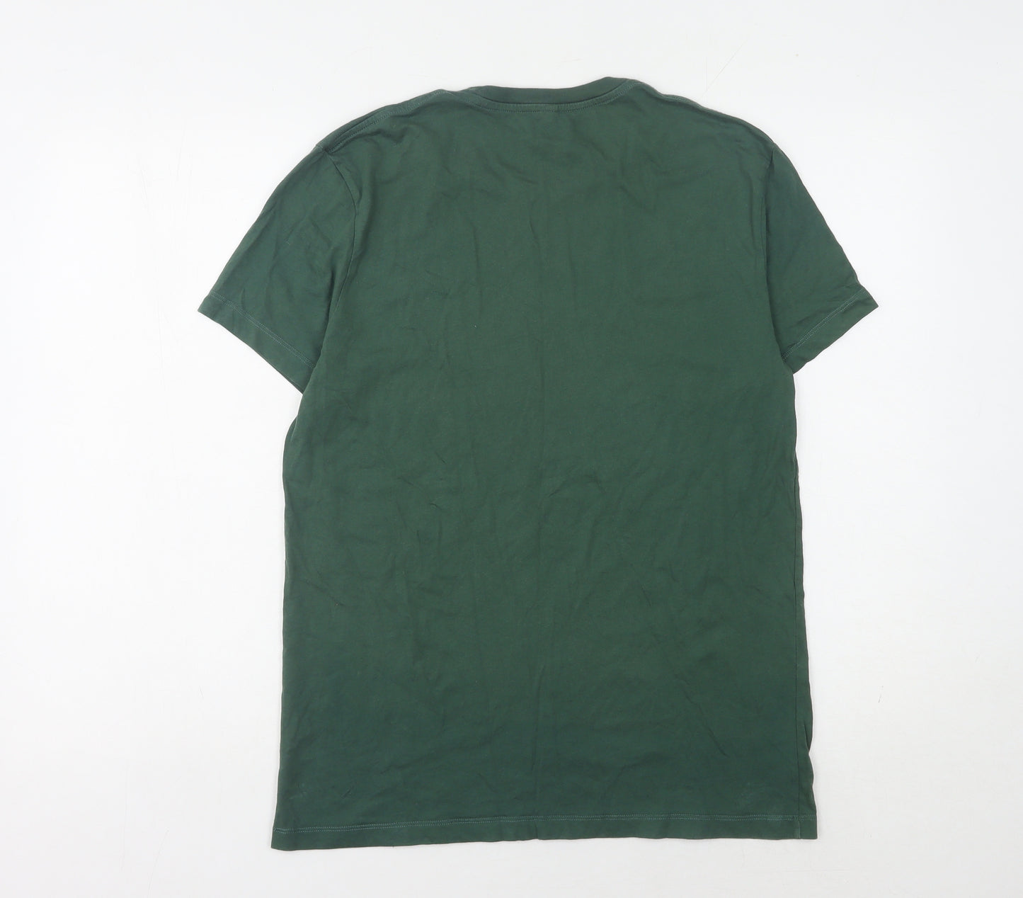 Jack Wills Men's Green T-Shirt, Size S, Crew Neck