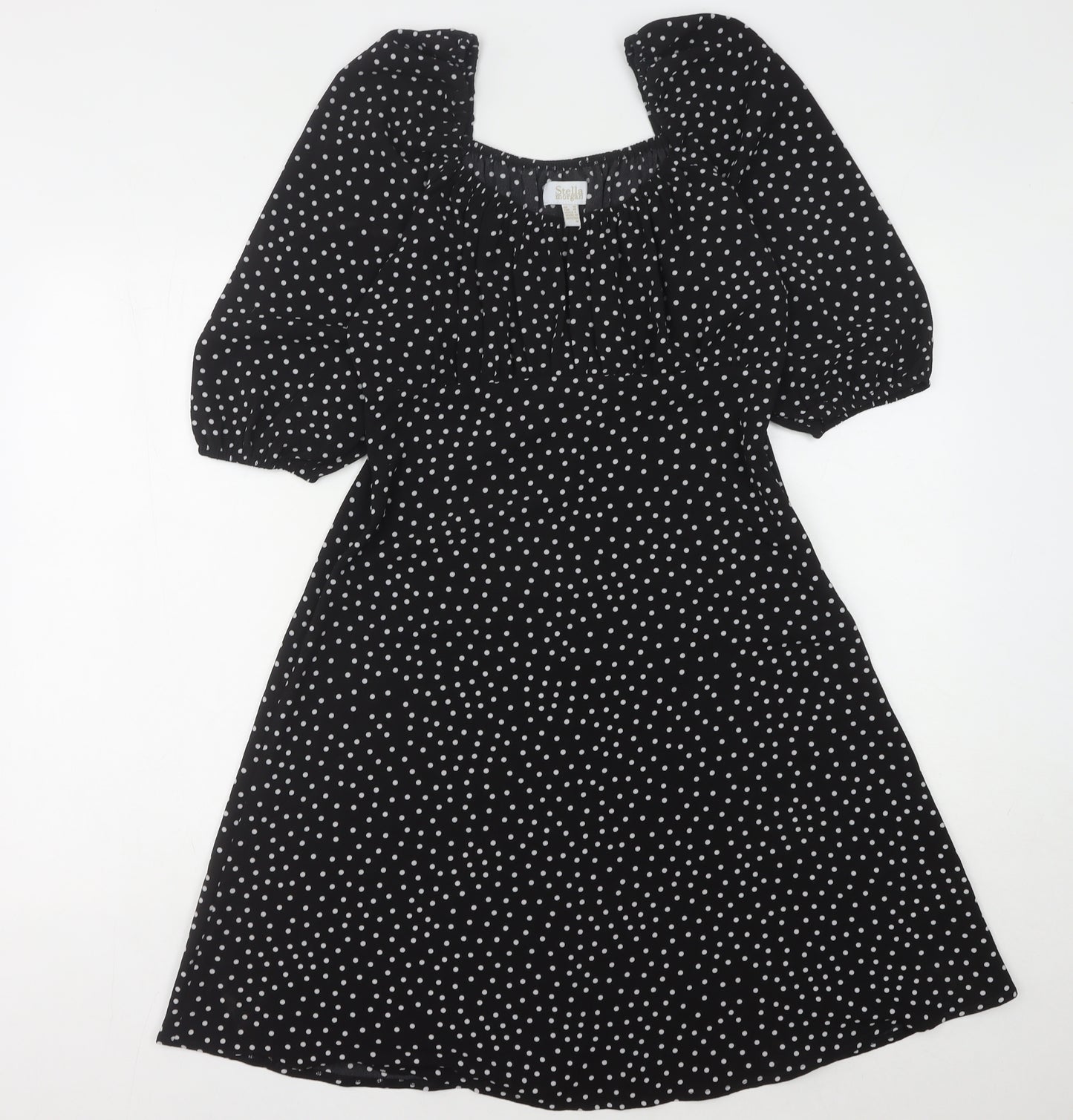 Stella Morgan Women's Black Polka Dot Dress Size 10
