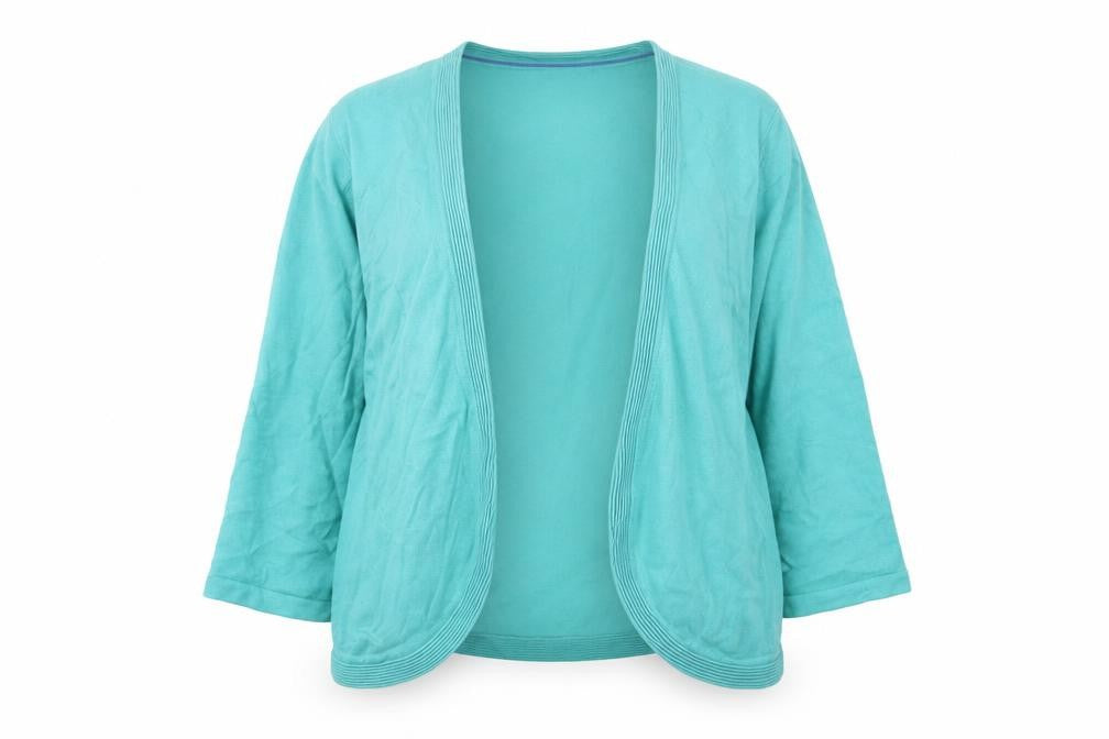 Bm Collection Women’s Green Open Front Cardigan, Size L, Knit, Excellent