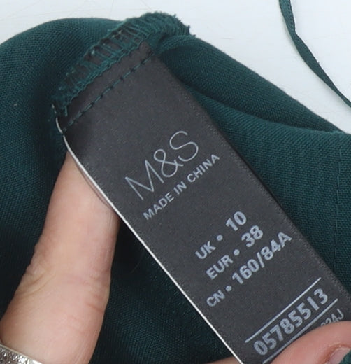 Marks and Spencer Women's Green Blazer Size 10
