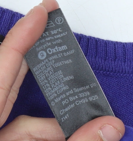 Marks and Spencer Women's Purple Pullover Jumper S