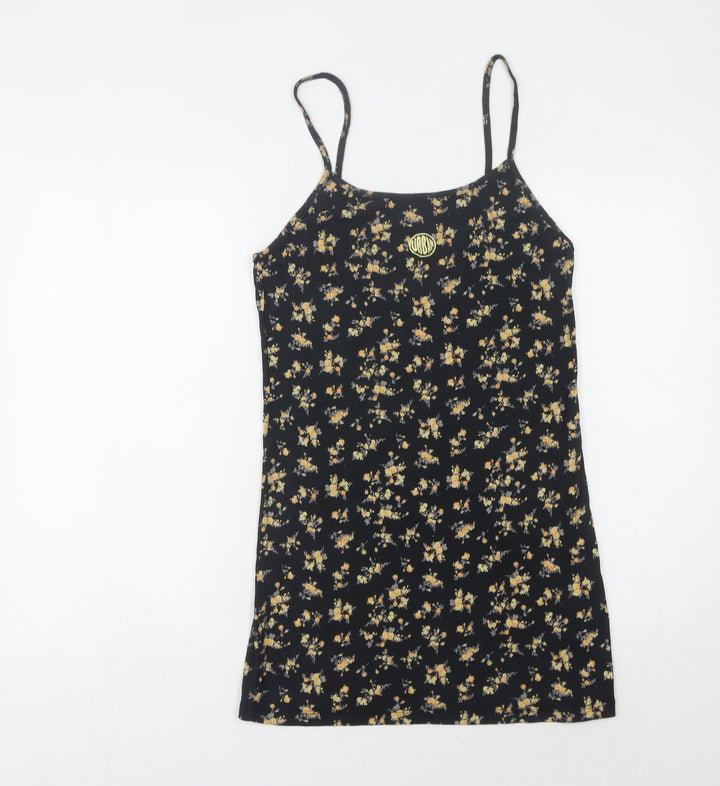 Urban Outfitters Women's Black Floral Slip Dress XL