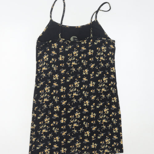Urban Outfitters Women's Black Floral Slip Dress XL