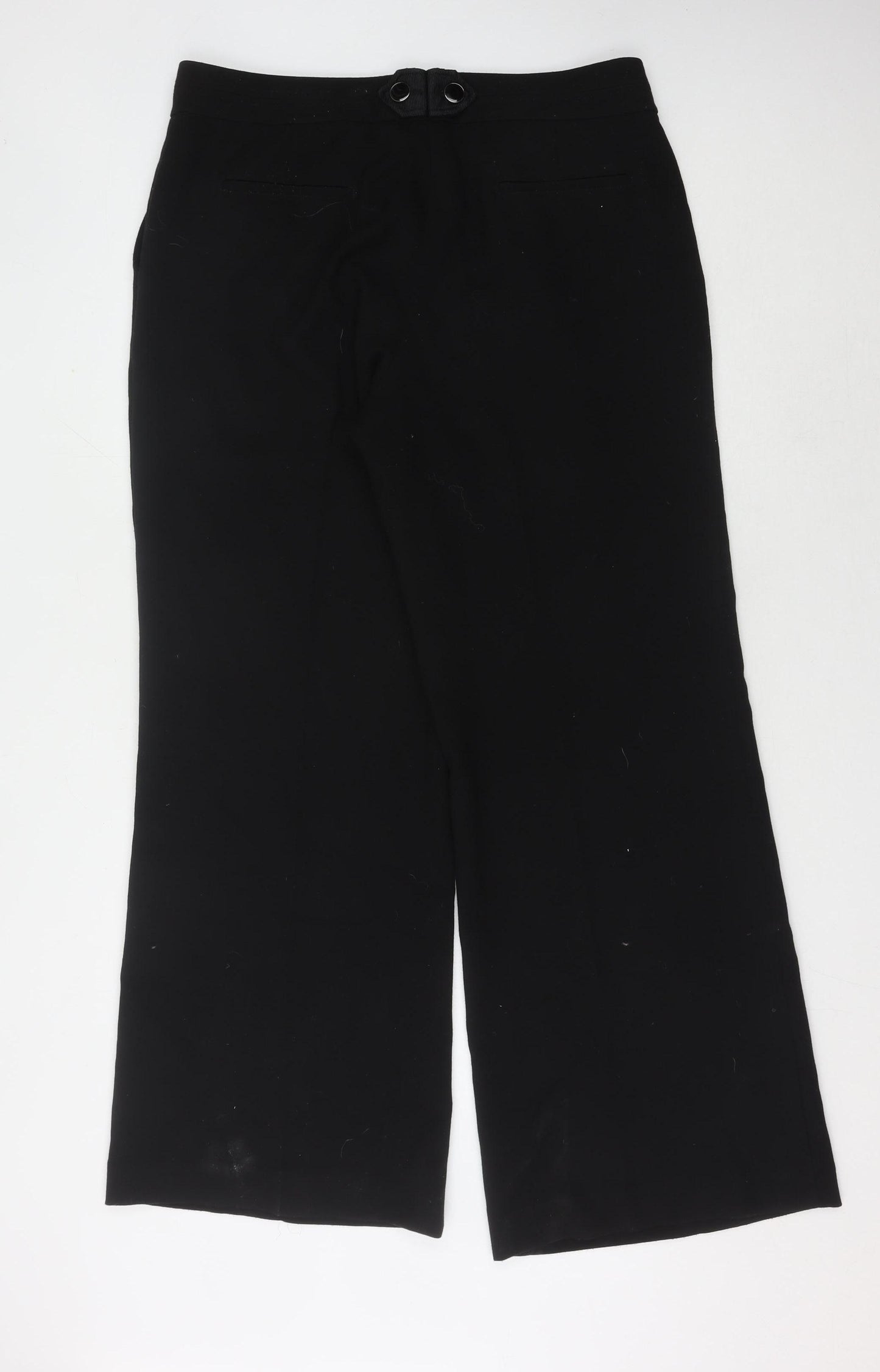 Betty Jackson Black Women's Wide-Leg Trousers Size 16