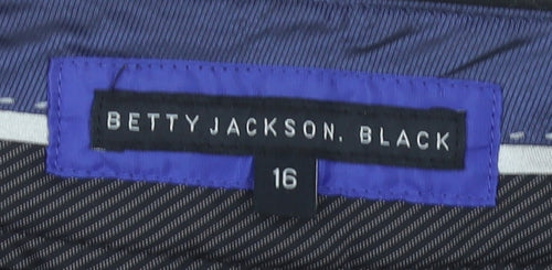 Betty Jackson Black Women's Wide-Leg Trousers Size 16