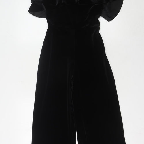 Pins and Needles Women's Black Velvet Jumpsuit XS