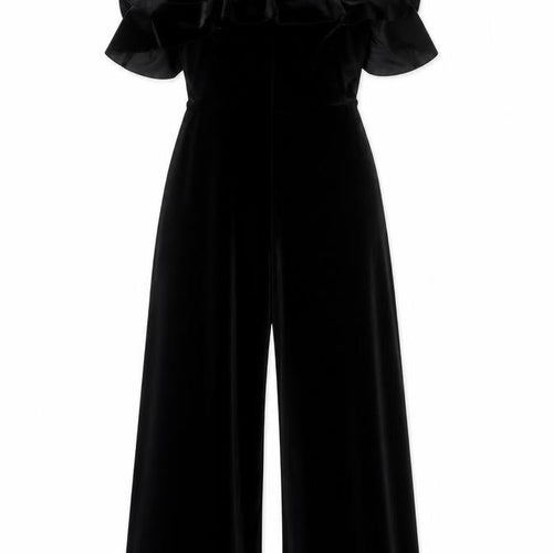 Pins and Needles Women's Black Velvet Jumpsuit XS