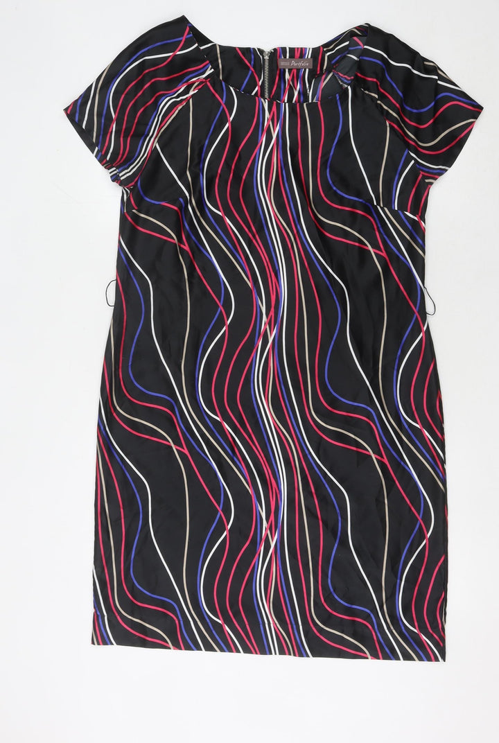 Marks and Spencer Black Multicoloured Dress Size 14