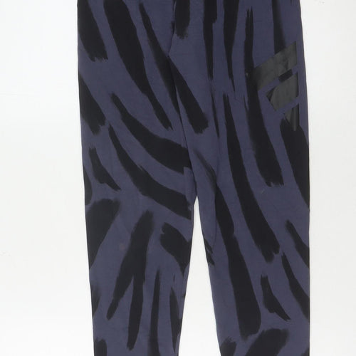 Adidas Women's Blue Animal Print Ankle Leggings Size 12-14