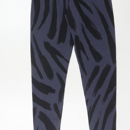 Adidas Women's Blue Animal Print Ankle Leggings Size 12-14