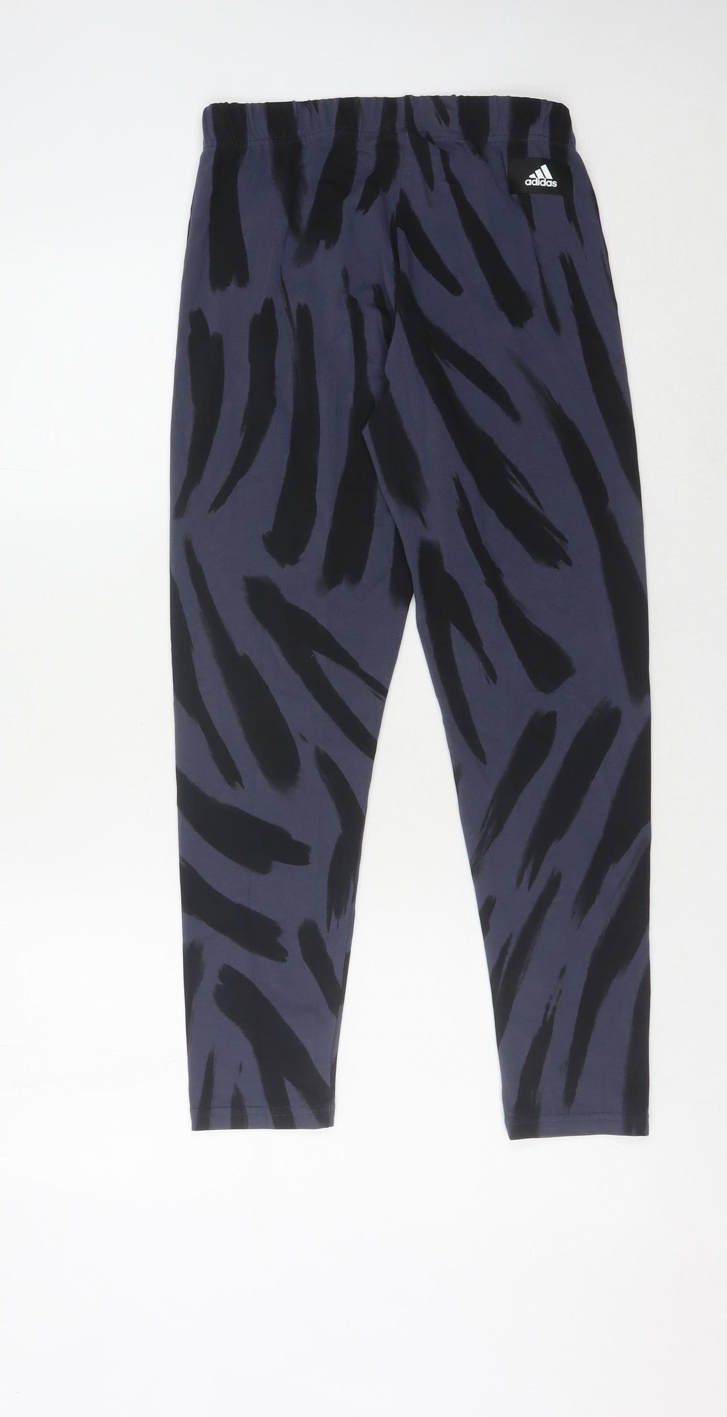 Adidas Women's Blue Animal Print Ankle Leggings Size 12-14