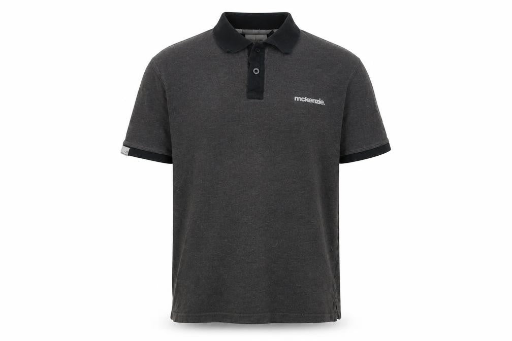 Front view of McKenzie Men's Grey Polo Shirt, size M, Casual