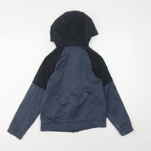 Under Armour Boys Blue Black Full Zip Hoodie - M