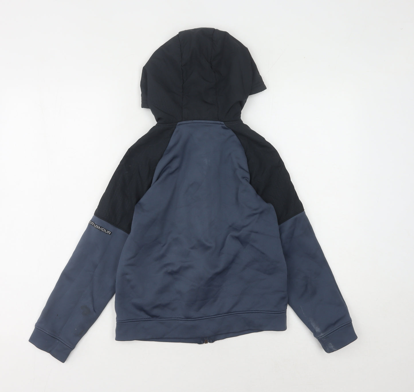 Under Armour Boys Blue Black Full Zip Hoodie - M