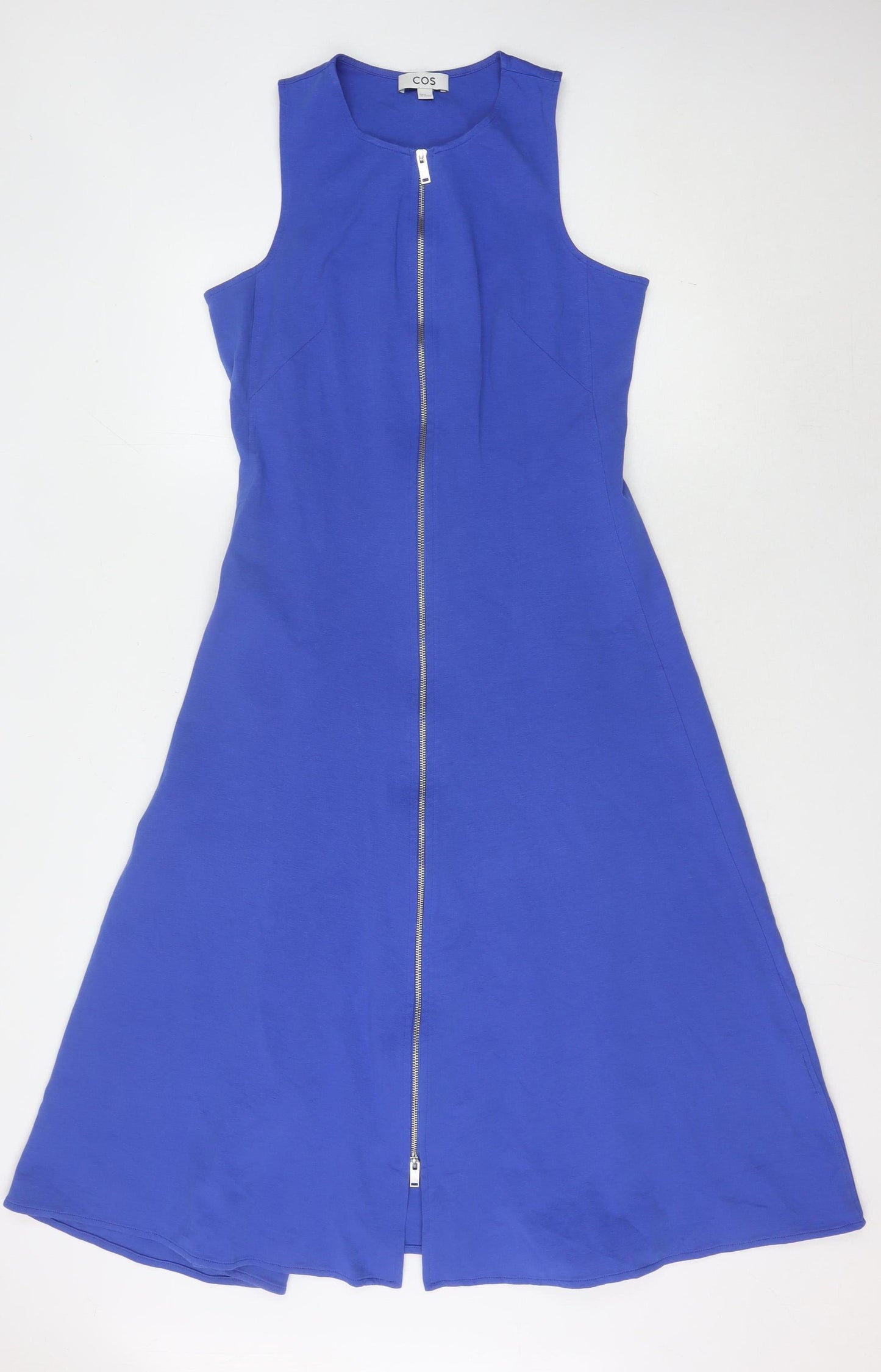 COS Women's Blue A-Line Sleeveless Dress, Size 12