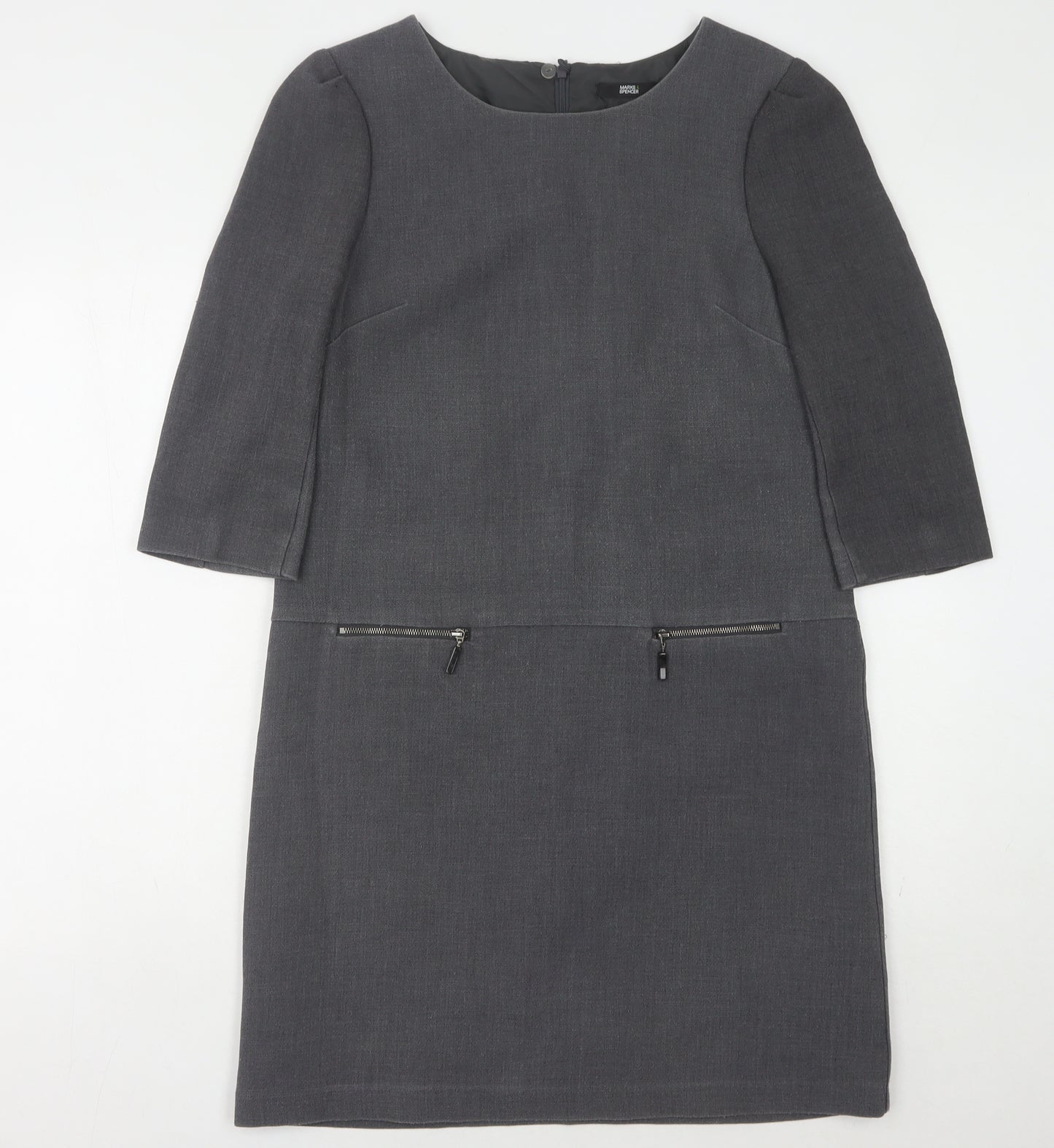 Marks and Spencer Women's Grey Sheath Dress Size 12