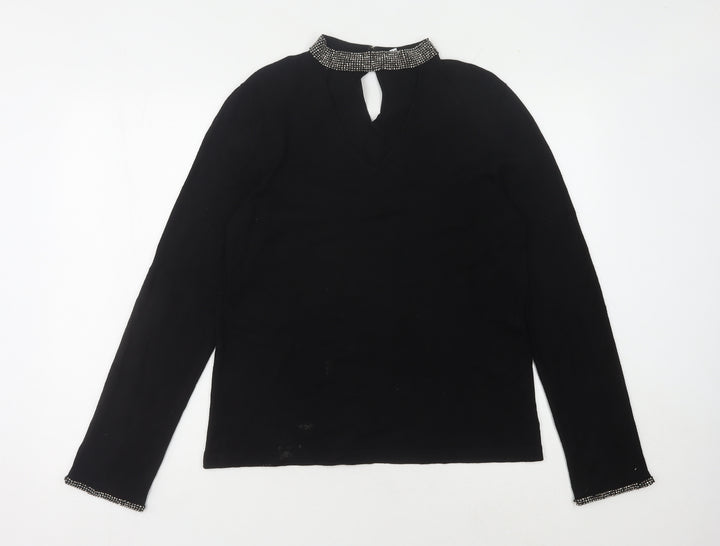 Warehouse Women's Black Long Sleeve Jumper
