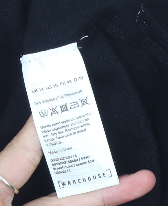 Warehouse Women's Black Long Sleeve Jumper