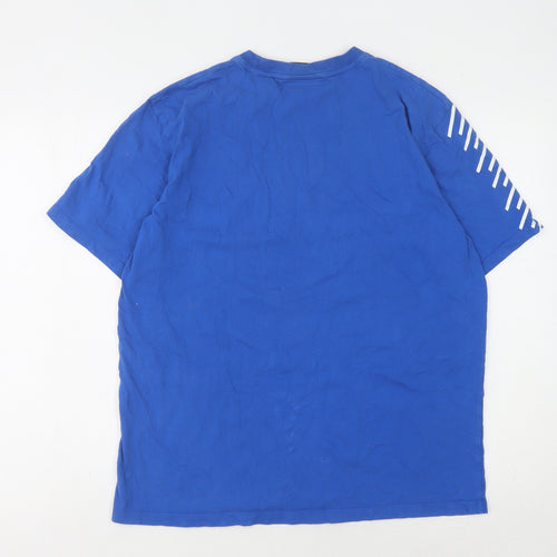 Superdry Men's Blue T-Shirt, M, Crew Neck, Logo Detail