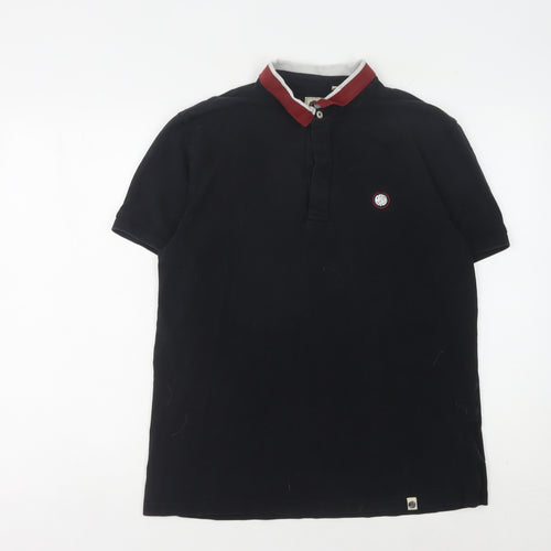Pretty Green Men's Black Polo Shirt M Short Sleeve