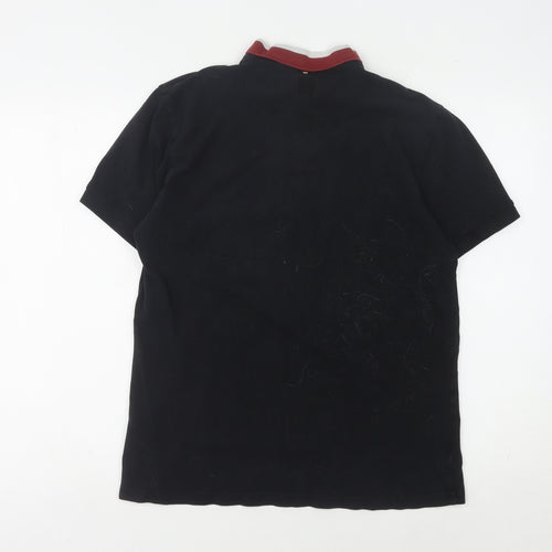 Pretty Green Men's Black Polo Shirt M Short Sleeve