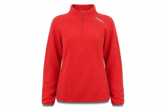 Front view of TOG24 Women's Red Fleece Sweatshirt 8-10