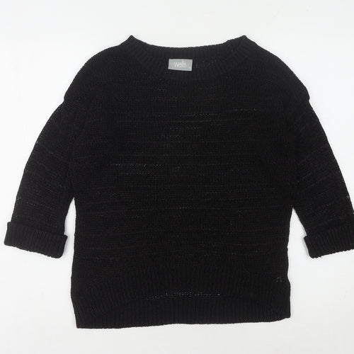 Wallis Women’s Black Knit Pullover Jumper, Size S