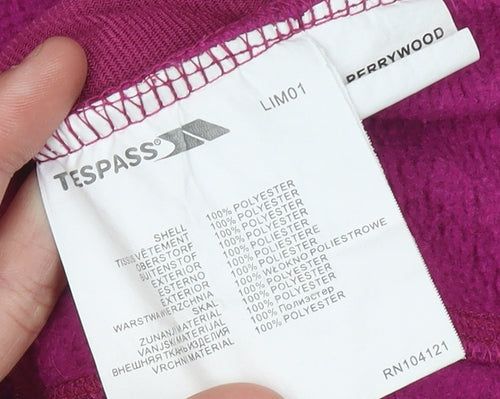 Trespass Pink XS Women's Fleece 1/2 Zip Sweatshirt