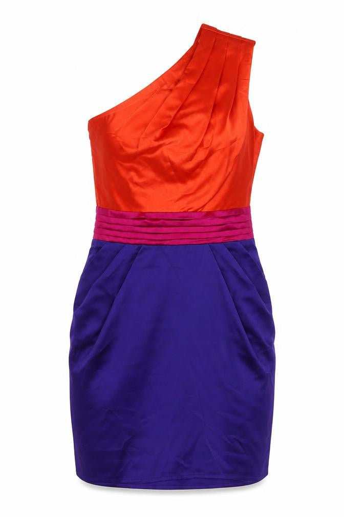 Front view of Lipsy Women Multicoloured One Shoulder Dress, size 8