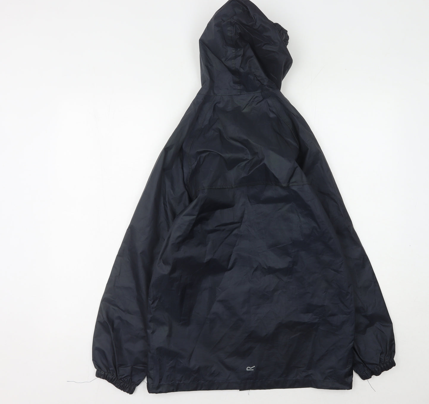 Regatta Boys Blue Hooded Rain Coat, Size 12, Lightweight