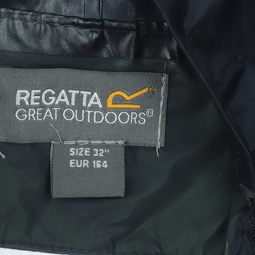 Regatta Boys Blue Hooded Rain Coat, Size 12, Lightweight