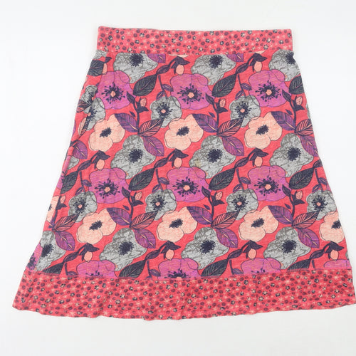 Mantaray Faithful and True Women's Pink Floral A-Line Skirt, Size 12