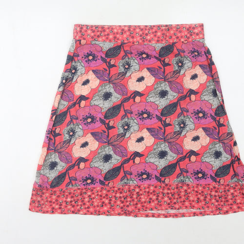 Mantaray Faithful and True Women's Pink Floral A-Line Skirt, Size 12