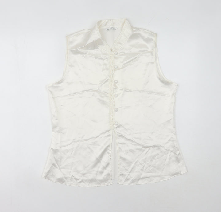 Marks and Spencer Women's Ivory Sleeveless Blouse UK 12