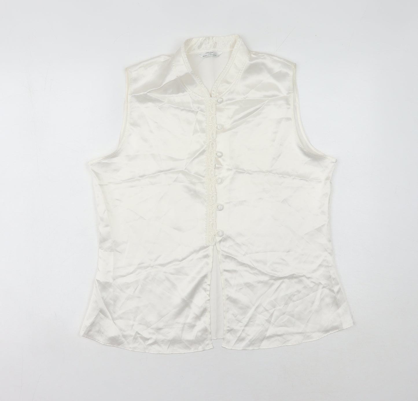Marks and Spencer Women's Ivory Sleeveless Blouse UK 12