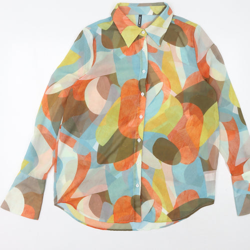 PrettyLittleThing Womens Multicoloured Button-Up Shirt