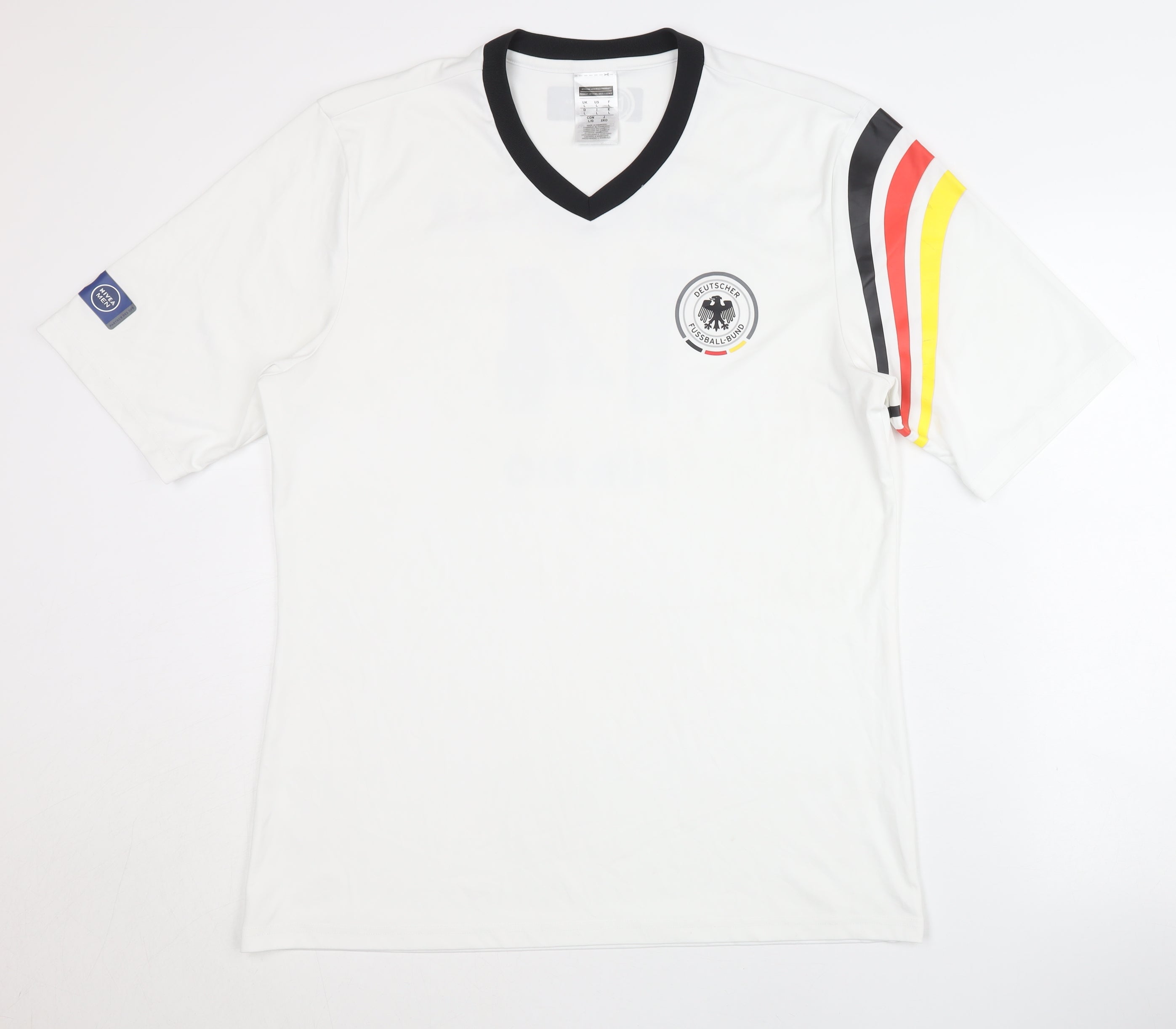 White Adult Large DFB Football Shirt - Home Kit, Short Sleeves – Preworn