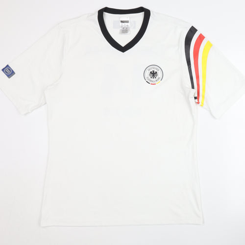 White Adult Large DFB Football Shirt - Home Kit, Short Sleeves