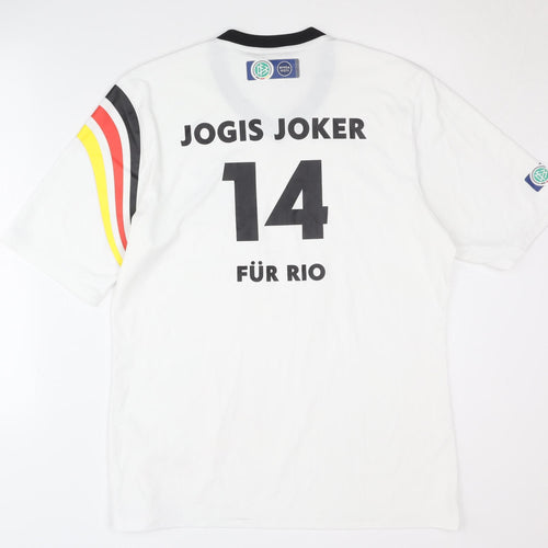 White Adult Large DFB Football Shirt - Home Kit, Short Sleeves