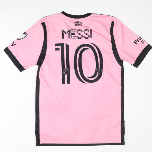Adidas Childrens Pink Messi Away Shirt 176 - Short Sleeves