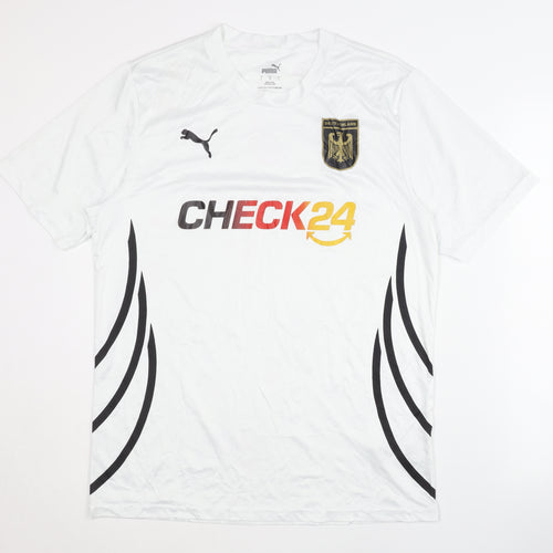 Puma Men's White Football Shirt L | Deutschland Home Kit