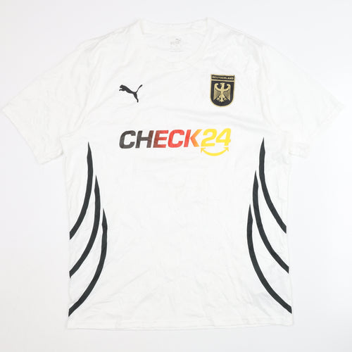 Puma Deutschland Adult White Home Shirt L - Very Good Condition