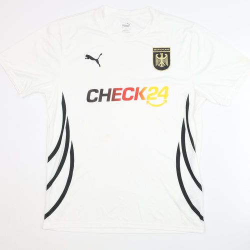 Puma Adult White Deutschland Football Shirt L Short Sleeves