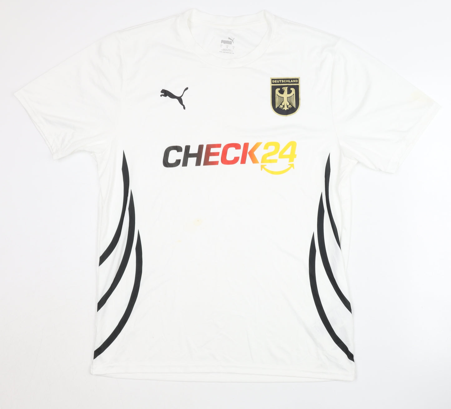 Puma Adult White Deutschland Football Shirt L Short Sleeves